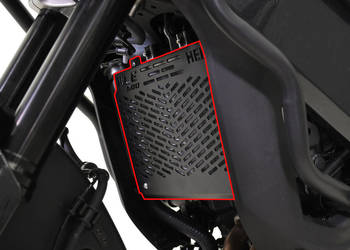 Osłona chłodnicy do KAWASAKI KLE 500 (2025 - ...) - aluminiowa czarna