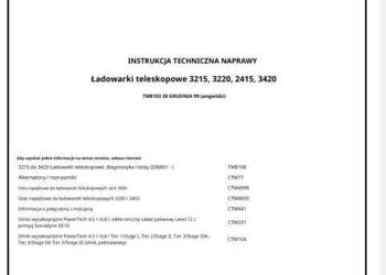 John Deere 3215 3220 3415 3420 ładowarka instrukcja naprawy PL