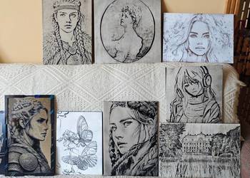 Wypalany obraz portret na płytce, super efekt, jedyny taki