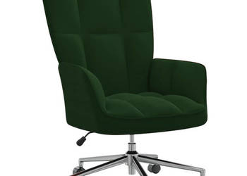 Fotel ciemnozielony obity aksamitem WM-328163