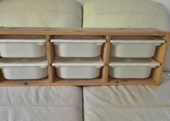 Szafka ścienna IKEA Trofast, jasna sosna  93x21x30 cm  wraz z półkami