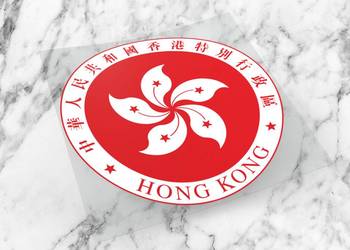 Naklejka HONGKONG 8 x 8 cm hong kong china uk