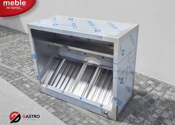 Okap skrzyniowy przyścienny z filtrami wywiewny 1000x900x450 mm