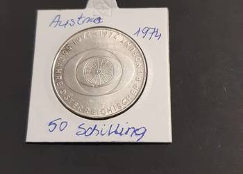 moneta srebrna Austrii z 1974r