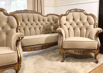 Komplet Ludwikowski sofa fotele zestaw Ludwik antyk odnowiony