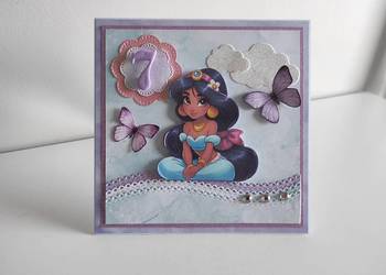 Kartka urodzinowa ręcznie robiona na urodziny Jasmina Kartka urodzinowa ręcznie robiona na urodziny Jasmina