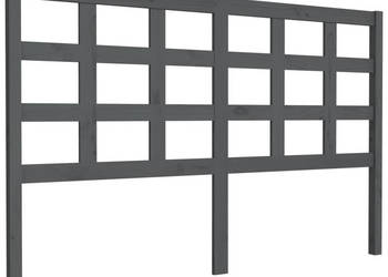Wezgłowie łóżka szare 156x4x100 cm lite drewno sosnowe WM-817897