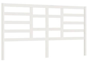 Wezgłowie łóżka białe 186x4x104 cm lite drewno sosnowe WM-818156