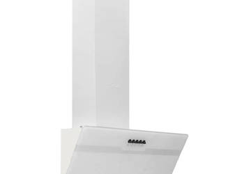 Ścienny okap kuchenny 60 cm stal i hartowane szkło biały WM-51668