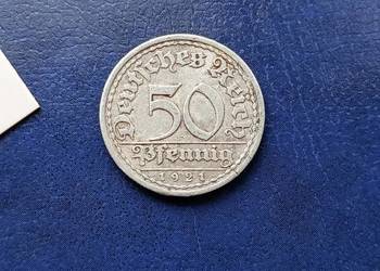 Stare monety 50 pfennig 1921 A Niemcy