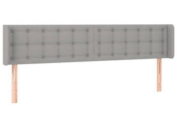 Zagłówek uszak jasnoszary 163x16x78/88 cm tkanina WM-3119208