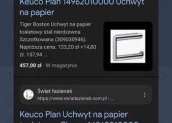 Sprzedam nowy  uchwyt na papier stal nierdzewna