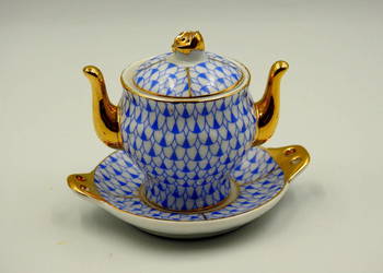Porcelain Art mini waza miniaturka z porcelany -sygnowana