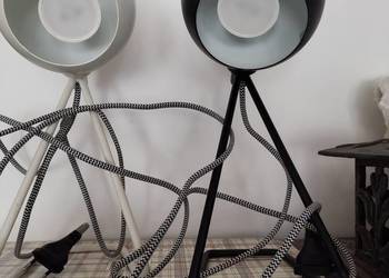 Lampka retro  biała lub czarna  z żarówką  Nowa