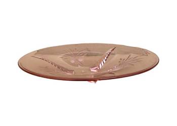 Łososiowa patera art deco, Brzozówka, Huta „Niemen”, Polska, ok. 1930 Łososiowa patera art deco, Brzozówka, Huta „Niemen”, Polska, ok. 1930