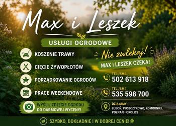Max i Leszek prace ogrodowe