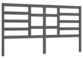 Wezgłowie łóżka szare 206x4x104 cm lite drewno sosnowe WM-818162