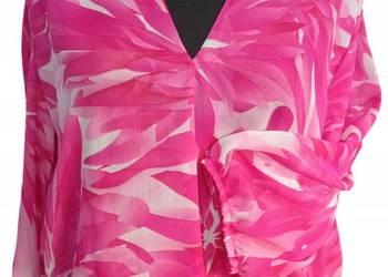 Bluzka szyfonowa- NOVUM rozm 42 nakładana biust 108cm rożowa