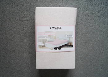 Smukee Różowe Prześcieradło bawełniane jersey z gumką 160x200x25
