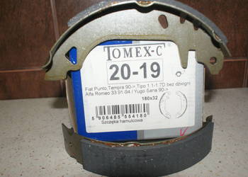 20-19 - TOMEX brakes - SZCZĘKI HAMULC. FIAT PUNTO 93-99 Szcz