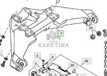 John Deere 8110 8210 8310 8410 Podpora Stabilizator Zaczepu CZĘŚCI R134168