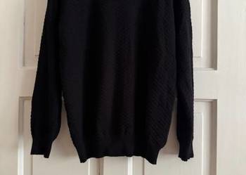 Sweter męski M Carry czarny we wzór jednolity bawełna z akrylem