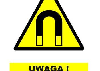 Naklejka Uwaga! Pole elektromagnetyczne GF024