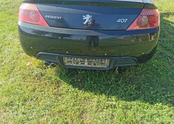 peugeot 407 coupe zderzak tylny z czujnikami cofania