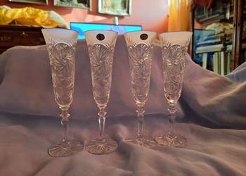 Kieliszki do szampana kryształowe 24 Pbo 4 sztuki