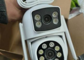 Kamera zewnętrzna wifi dwa obiektywy