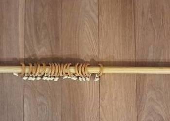 karnisz drewniany 150 cm szyna na firanę pojedynczy 1,5m