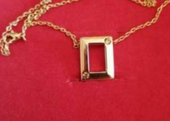 Łańcuszek z przywieszką nowy z cyrkoniami