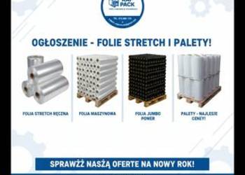 Folia stretch 2,5 kg paleta 360 sztuk Mega cena tylko RAF PACK