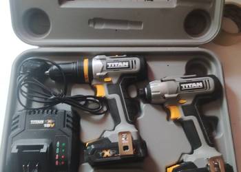 TITAN TTI884COM TTI885IPD WKRETARKA ZAKRĘTARKA AKU TXP 18 V, 2 X 2,0 AH