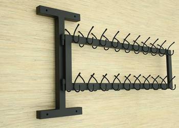 WIESZAK SKŁADANY NA ZAWIASACH DO SZATNI METALOWY OBROTOWY SZATNIOWY 100 cm