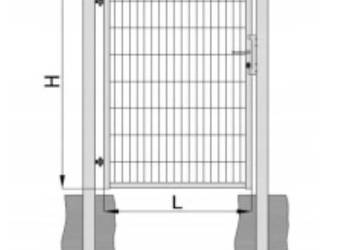 Kompletna uniwersalna furtka panelowa H150+ 2 słupki 6/6 PLAST MET