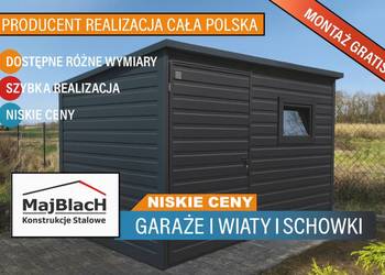 Mały Schowek Ogrodowy  Schowek na Narzędzia Garaż/ Blaszak – Maj-BlacH