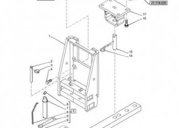 New Holland T6090 T6070 Zaczep 42mm hd, 311mm l 87306344 New Holland T6090 T6070 Zaczep 42mm hd, 311mm l 87306344