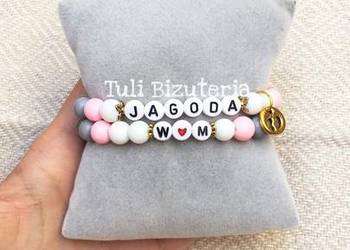 Komplet bransoletek z imieniem i inicjałami