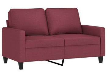 Sofa 2-osobowa winna czerwień 120 cm tapicerowana tkaniną WM-359161