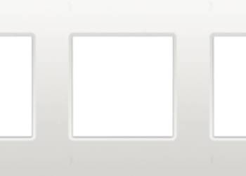 Niko -Ramka pozioma potrójna pokrywa 71 mm - Oryginalna biel - 101-76700