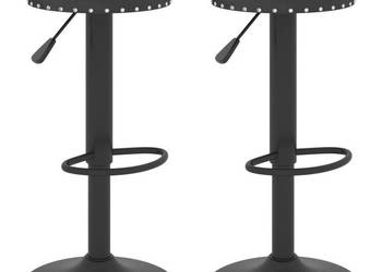 Stołki barowe 2 szt. czarne obite aksamitem WM-332992