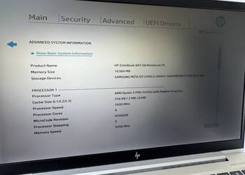 Laptop HP G8 845, AMD ryzen 3 Pro 5450U, 16GB RAM, 512GB SSD