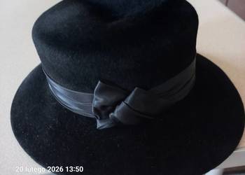 Kapelusz damski welurowy vintage