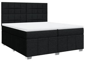Łóżko z Materacem Kontynentalne Czarne Do Sypialni 200x200 cm WM-3291777