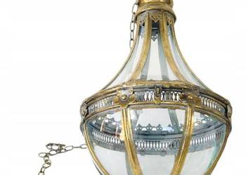 Duży lampion latarnia wisząca duża łańcuch glamour piękna