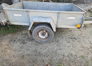 Przyczepka masywna ocynk niewiadów, przyczepa, zarejestrowana, dwukółka