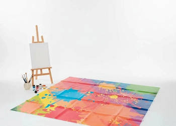 Mata do malowania i zabaw plastycznych 90x90 cm.