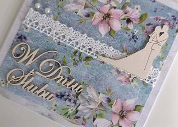 Kartka ręcznie robiona na Ślub handmade