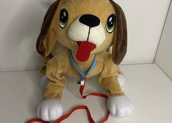 Peppy Pups pluszowy piesek chodzący na smyczy